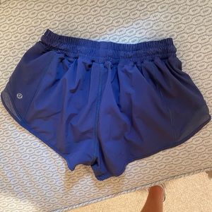 Blue lululemon hotty hot shorts